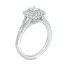Thumbnail Image 3 of 1 CT. T.W. Princess-Cut Diamond Double Cushion-Shaped Frame Split Shank Engagement Ring in 14K White Gold