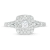 Thumbnail Image 4 of 1 CT. T.W. Princess-Cut Diamond Double Cushion-Shaped Frame Split Shank Engagement Ring in 14K White Gold