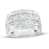 Thumbnail Image 1 of 2 CT. T.W. Diamond Double Row Alternating Anniversary Band in 10K White Gold