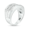 Thumbnail Image 3 of 2 CT. T.W. Diamond Double Row Alternating Anniversary Band in 10K White Gold