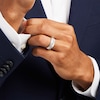 Thumbnail Image 2 of 1 CT. T.W. Diamond Textured Wedding Band in 10K White Gold