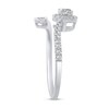 Thumbnail Image 2 of 1/2 CT. T.W. Diamond Frame Open Bypass Ring in 14K White Gold
