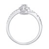Thumbnail Image 3 of 1/2 CT. T.W. Diamond Frame Open Bypass Ring in 14K White Gold