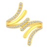 Thumbnail Image 4 of 1/2 CT. T.W. Diamond Graduated Feathered Split Shank Ring in 14K Gold
