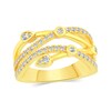 Thumbnail Image 0 of 1/2 CT. T.W. Diamond Orbit-Style Multi-Row Crossover Ring in 14K Gold