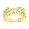 Thumbnail Image 1 of 1/2 CT. T.W. Multi-Diamond Crossover Ring in 14K Gold