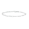 Thumbnail Image 1 of Paper Clip Link Anklet in Sterling Silver - 10"