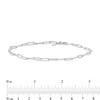 Thumbnail Image 2 of Paper Clip Link Anklet in Sterling Silver - 10"