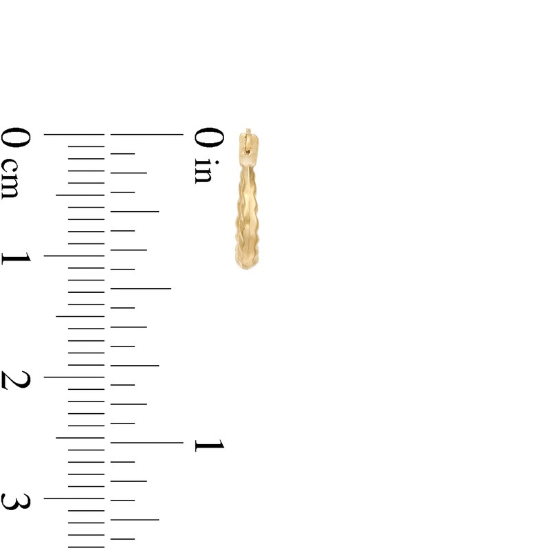 Main Image 3 of Child's Cubic Zirconia Solitaire Stud and Graduated Swirl Hoop Two Pair Earrings Set in 14K Gold