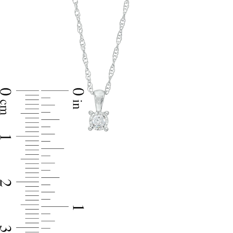Main Image 3 of 1/3 CT. T.W. Diamond Solitaire Pendant and Stud Earrings Set in Sterling Silver (J/I3)