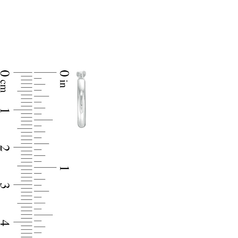 Main Image 2 of Child's 6.0mm Tube Hoop Earrings in 14K White Gold