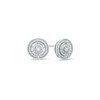 Thumbnail Image 1 of Diamond Accent Beaded Frame Stud Earrings in Sterling Silver
