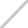 Thumbnail Image 0 of 1 CT. T.W. Diamond Double Row Alternating Swirl Line Bracelet in Sterling Silver – 7.25"