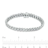 Thumbnail Image 3 of 1 CT. T.W. Diamond Double Row Alternating Swirl Line Bracelet in Sterling Silver – 7.25"