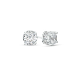 3 CT. T.W. Certified Lab-Created Diamond Solitaire Hidden Frame Stud Earrings in 10K White Gold (I/I1)