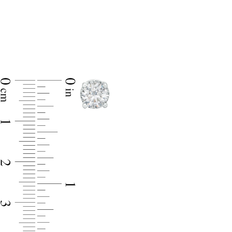 3 CT. T.W. Certified Lab-Created Diamond Solitaire Hidden Frame Stud Earrings in 10K White Gold (I/I1)