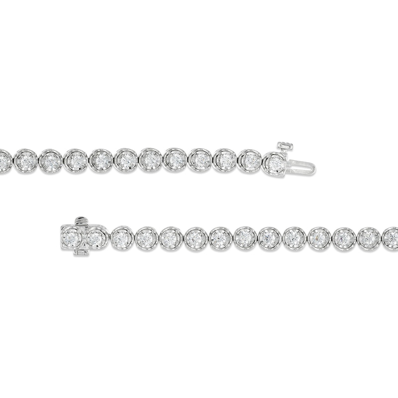 Main Image 3 of 4 CT. T.W. Certified Lab-Grown Diamond Tennis Bracelet in 10K White Gold (I/I1) – 7.25"