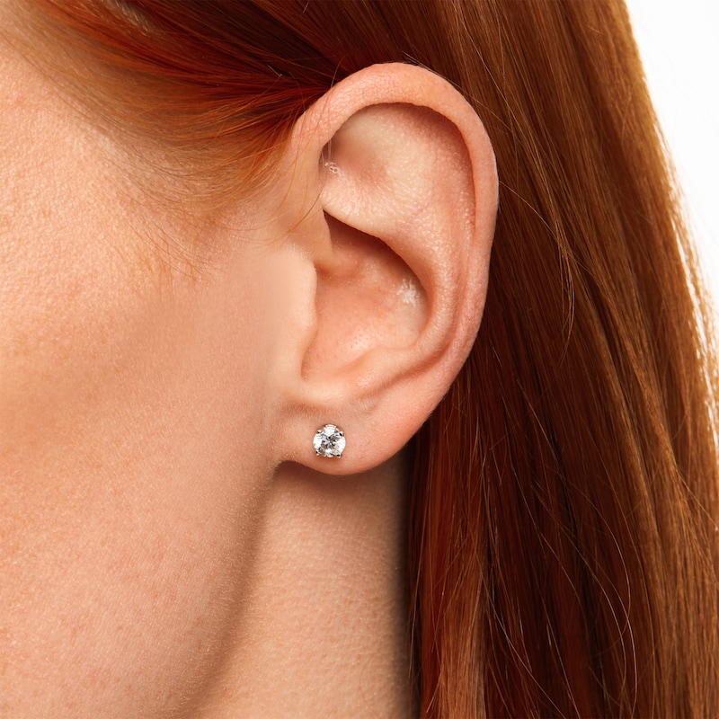 Main Image 2 of 3/4 CT. T.W. Certified Lab-Grown Diamond Solitaire Stud Earrings in 10K White Gold (I/I1)