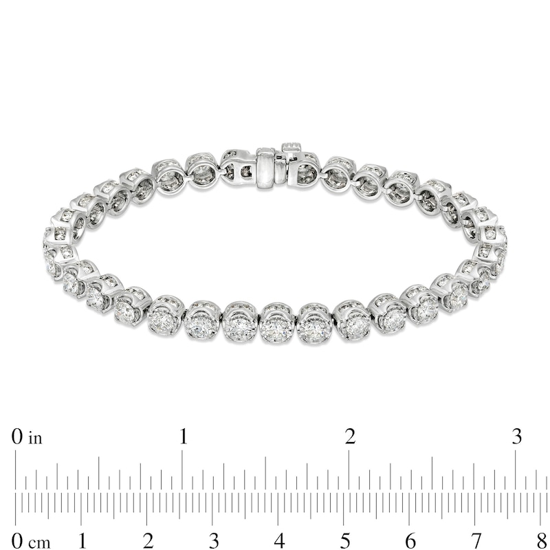 Main Image 4 of 8 CT. T.W. Certified Lab-Grown Diamond Tennis Bracelet in 10K White Gold (I/I1) – 7.25"