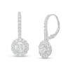 Thumbnail Image 1 of 2 CT. T.W. Diamond Frame Drop Earrings in 10K White Gold
