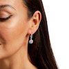 Thumbnail Image 2 of 2 CT. T.W. Diamond Frame Drop Earrings in 10K White Gold