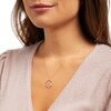 Thumbnail Image 2 of 1/10 CT. T.W. Diamond Virgo Zodiac Sign Open Circle Pendant in Sterling Silver with 14K Gold Plate