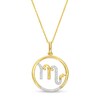 Thumbnail Image 1 of 1/8 CT. T.W. Diamond Scorpio Zodiac Sign Open Circle Pendant in Sterling Silver with 14K Gold Plate
