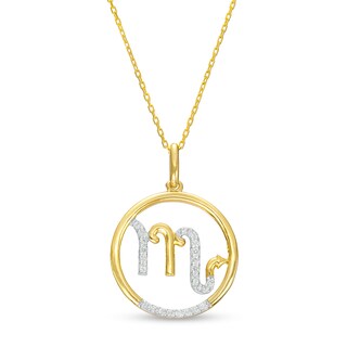 Wonder Woman™ Collection 1/10 CT. T.W. Diamond Symbol Circle Pendant in  Sterling Silver and 10K Gold | Zales Outlet
