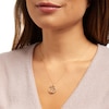 Thumbnail Image 2 of 1/15 CT. T.W. Diamond Gemini Zodiac Sign Open Circle Pendant in Sterling Silver with 14K Gold Plate