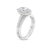 Thumbnail Image 2 of 1 CT. T.W. Pear-Shaped Diamond Frame Bridal Set in 14K White Gold (I/I1)