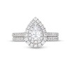 Thumbnail Image 4 of 1 CT. T.W. Pear-Shaped Diamond Frame Bridal Set in 14K White Gold (I/I1)