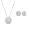 Thumbnail Image 1 of 1 CT. T.W. Multi-Diamond Frame Pendant and Stud Earrings Set in Sterling Silver