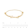 Thumbnail Image 3 of "blessed" Script Bolo Bracelet in 10K Gold – 9"