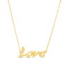 Thumbnail Image 1 of "Love" Script Necklace in 10K Gold