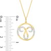 Thumbnail Image 3 of 1/5 CT. T.W. Diamond Aries Zodiac Sign Open Circle Pendant in Sterling Silver with 14K Gold Plate