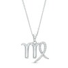 Thumbnail Image 1 of 1/10 CT. T.W. Diamond Virgo Zodiac Sign Outline Pendant in Sterling Silver