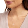Thumbnail Image 2 of 1/10 CT. T.W. Diamond Capricorn Zodiac Sign Outline Necklace in Sterling Silver