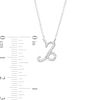 Thumbnail Image 2 of 1/10 CT. T.W. Diamond Capricorn Zodiac Sign Outline Necklace in Sterling Silver