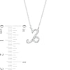 Thumbnail Image 3 of 1/10 CT. T.W. Diamond Capricorn Zodiac Sign Outline Necklace in Sterling Silver