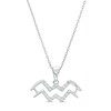 Thumbnail Image 1 of 1/8 CT. T.W. Diamond Aquarius Zodiac Sign Outline Pendant in Sterling Silver