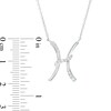 Thumbnail Image 3 of 1/8 CT. T.W. Diamond Pisces Zodiac Sign Outline Necklace in Sterling Silver