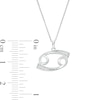 Thumbnail Image 3 of 1/20 CT. T.W. Diamond Cancer Zodiac Sign Outline Pendant in Sterling Silver
