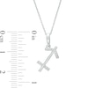 Thumbnail Image 3 of 1/20 CT. T.W. Diamond Sagittarius Zodiac Sign Outline Pendant in Sterling Silver