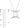 Thumbnail Image 3 of 1/10 CT. T.W. Diamond Gemini Zodiac Sign Outline Pendant in Sterling Silver