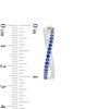 Thumbnail Image 3 of Blue and White Lab-Created Sapphire Twist Hoop Earrings in Sterling Silver