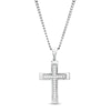 Thumbnail Image 1 of Men's 1 CT. T.W. Diamond Cross Pendant in Stainless Steel – 24"