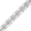 Thumbnail Image 1 of Men's 1 CT. T.W. Diamond Link Bracelet in Stainless Steel – 8.75"