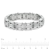 Thumbnail Image 3 of Men's 1 CT. T.W. Diamond Link Bracelet in Stainless Steel – 8.75"