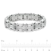 Thumbnail Image 4 of Men's 1 CT. T.W. Diamond Link Bracelet in Stainless Steel – 8.75"