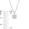 Thumbnail Image 2 of 1/2 CT. T.W. Diamond Frame Pendant in 10K White Gold